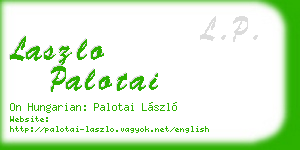 laszlo palotai business card